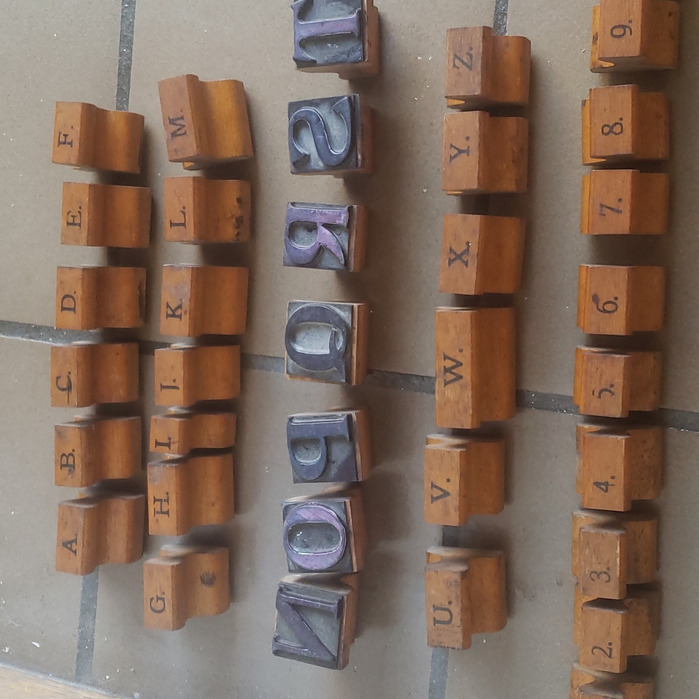 Antique Wooden rubber stamps